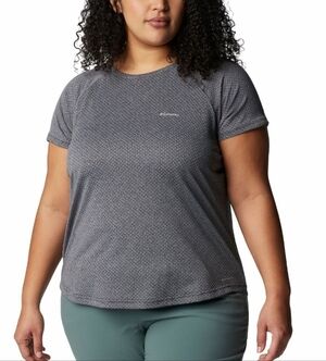 NWT Columbia Bogata Bay Women's Gray Plus Size Top Tee In 2x And 3x